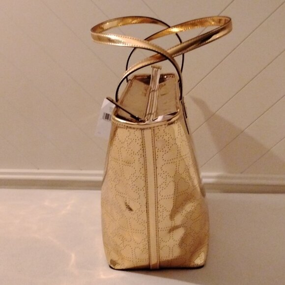 Kate Spade Small Harmony Tote WKRU1879 Metro Spade Gold (711) - Picture 4 of 12